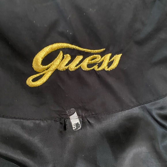 Guess Down Puffer Jacket Full Zip Down Feathers Black Women Small Winter - Picture 11 of 16